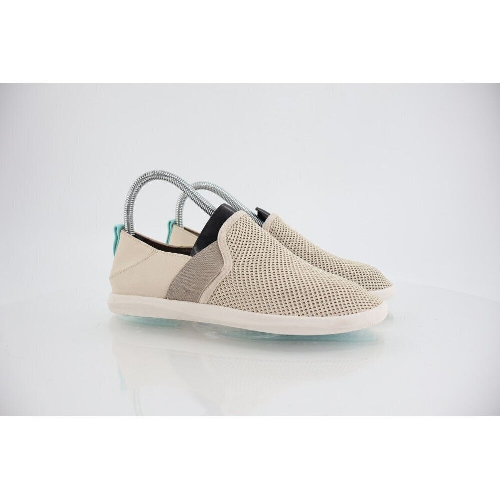 OluKai Women's Hale'iwa Shoe Size 6 Slip On Loafer Flats Beige Casual Comfy